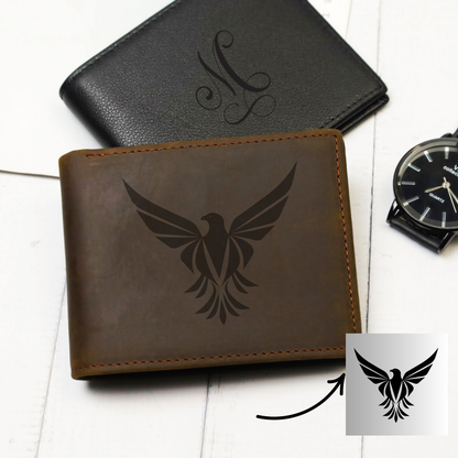 Personalized Leather Wallet for Men – Custom Engraved Gift for Him