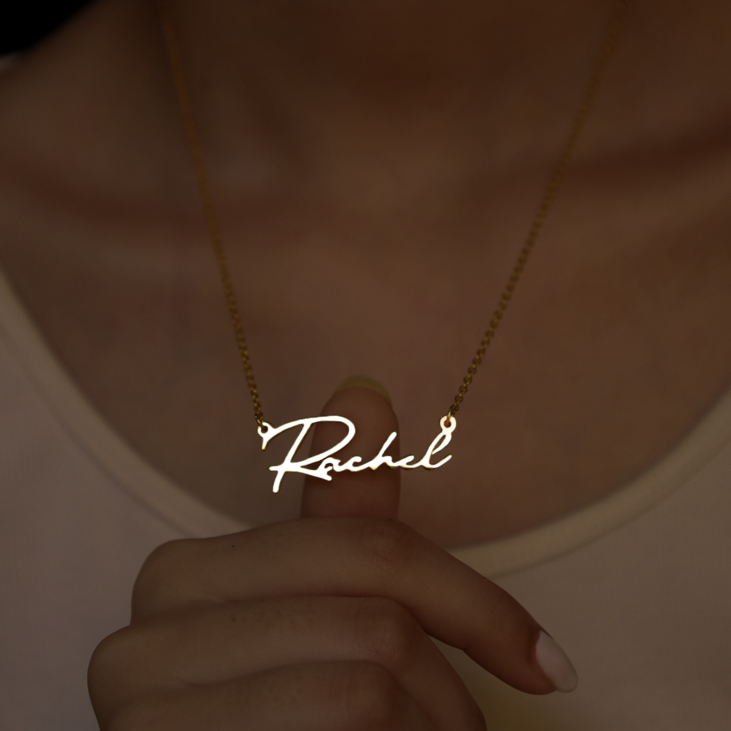 Personalized Name Necklace - 14k Gold Plated Custom Name Pendan