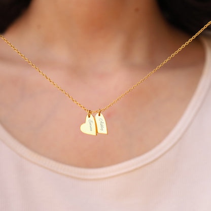 Personalized Heart Necklace - Custom Name Necklace