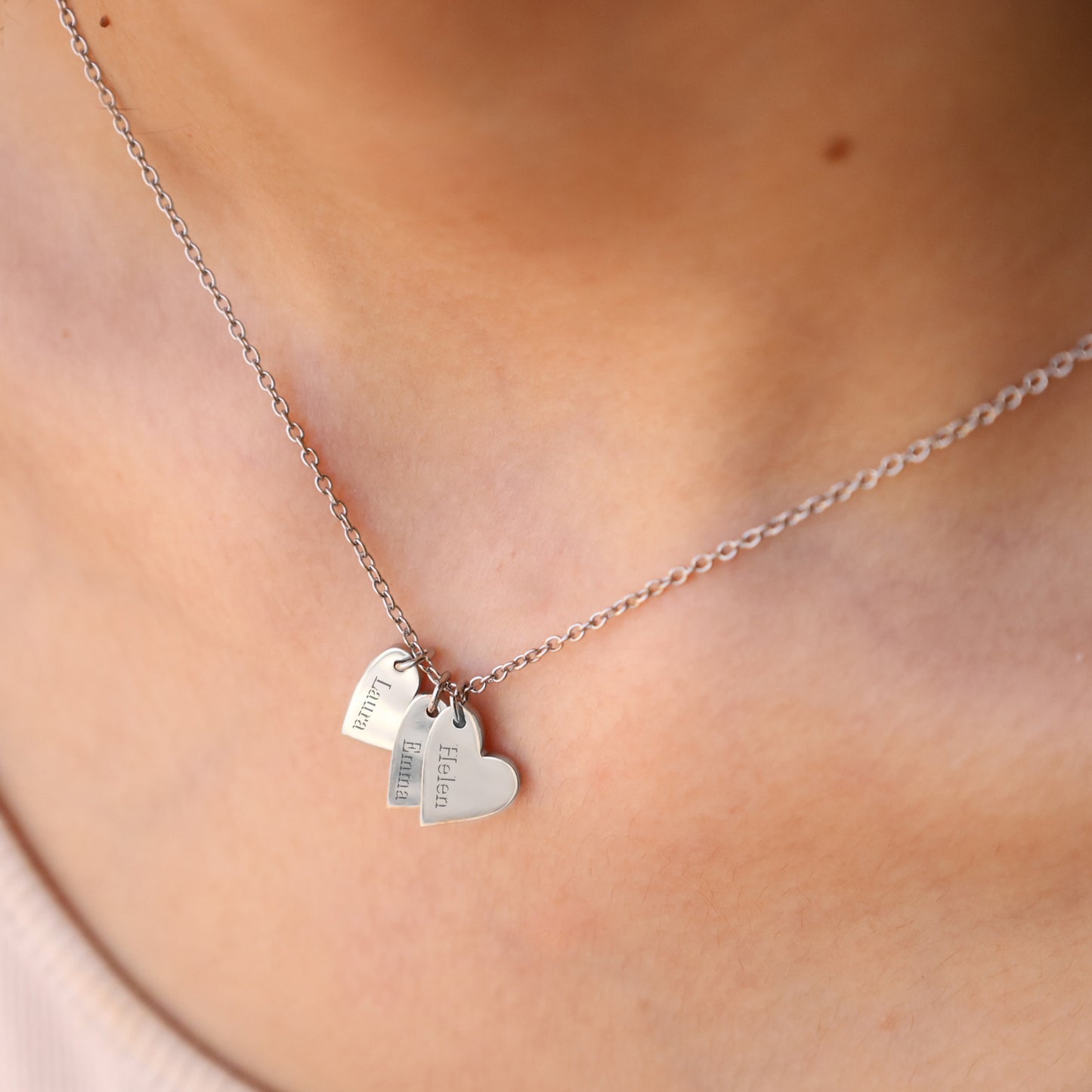 Personalized Heart Necklace - Custom Name Necklace