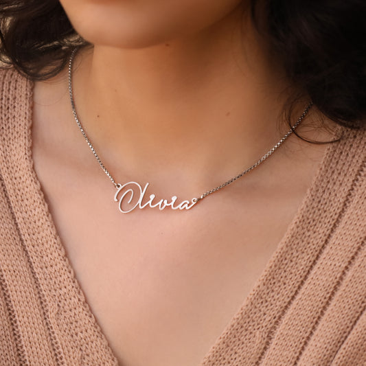 Silver Name Necklace