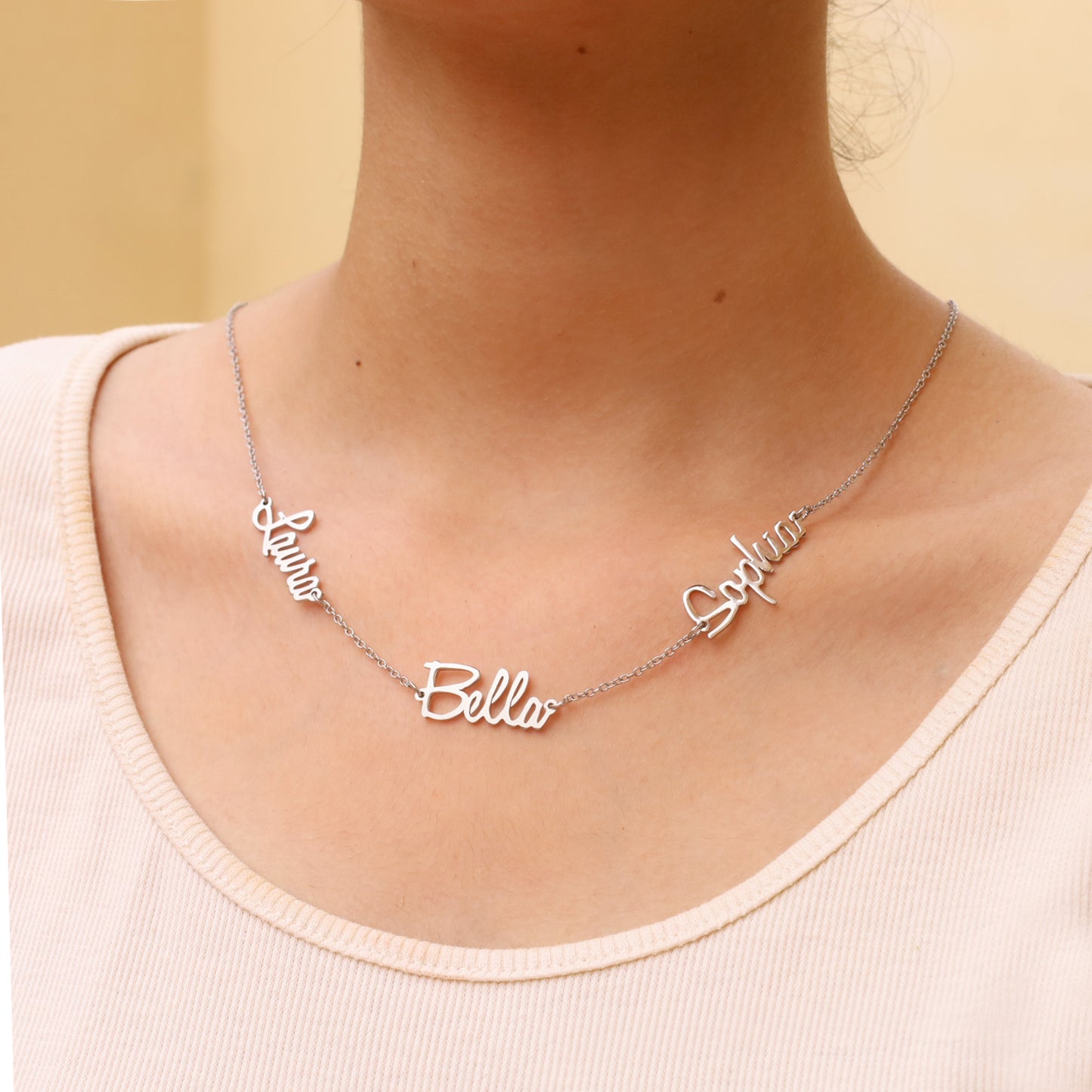 Multiple Name Necklace - Family Name Pendant