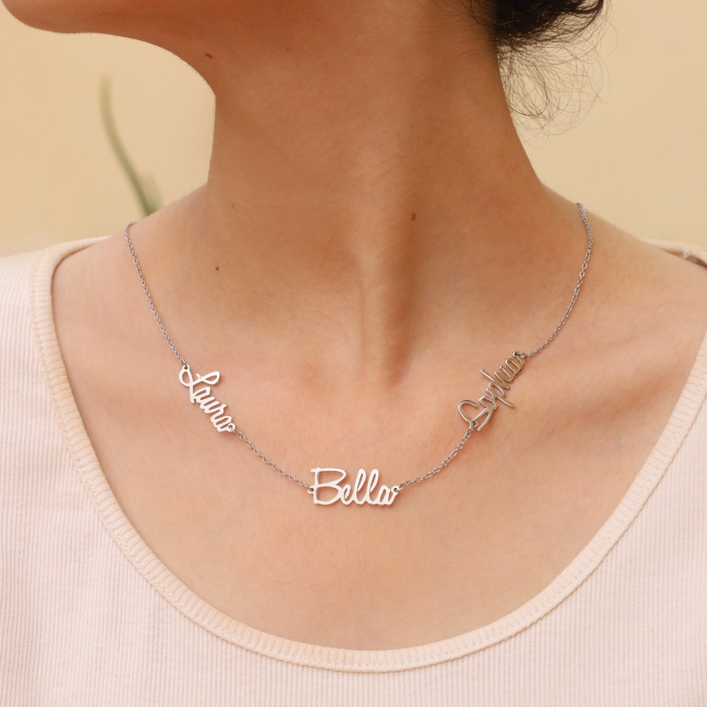 Multiple Name Necklace - Family Name Pendant